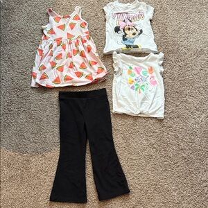 Kids Watermelon Dress and T-Shirt Set